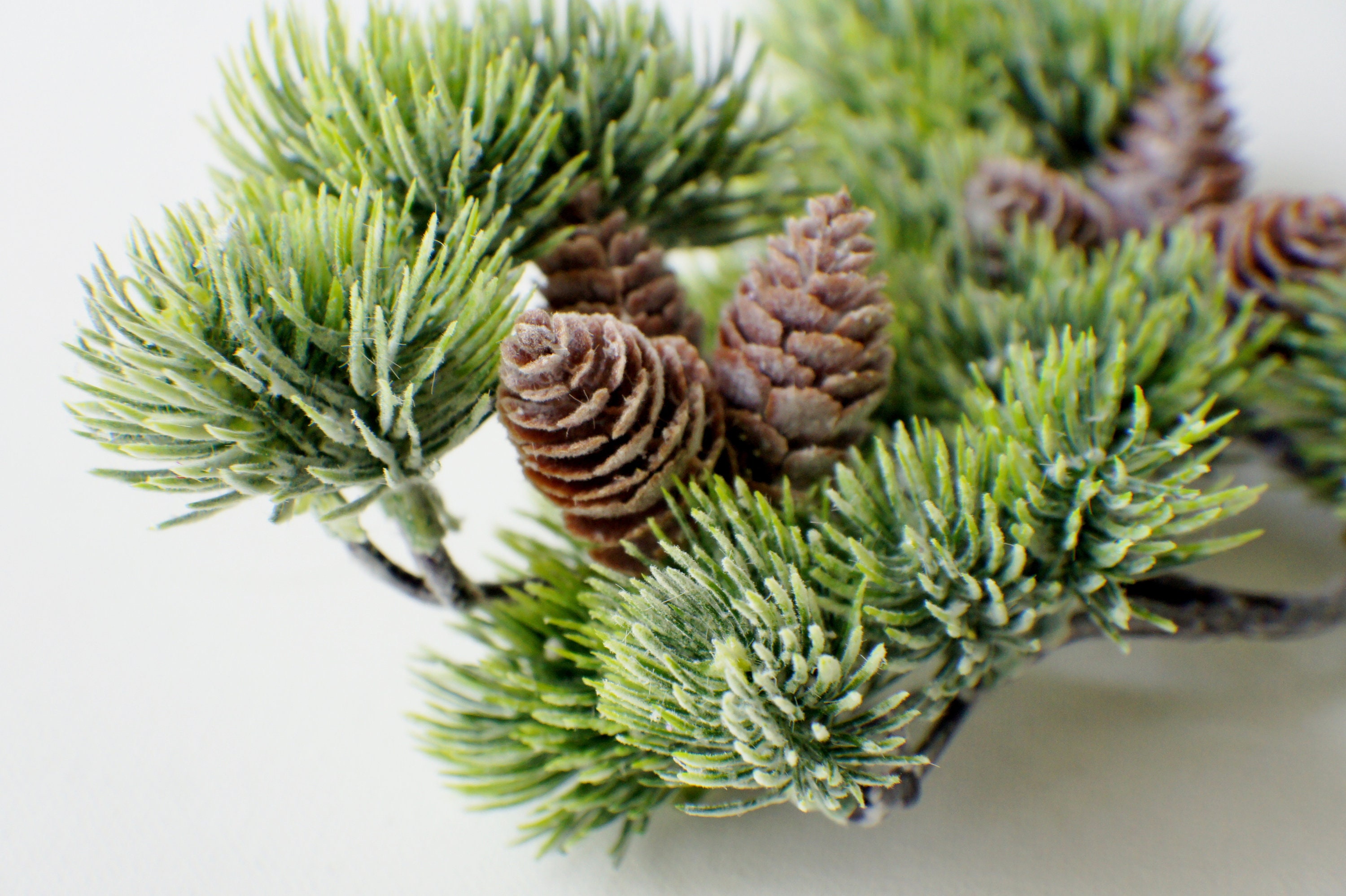 7 Artificial Pine Spray Pine Cone Eucalyptus Juniper Stem Pick