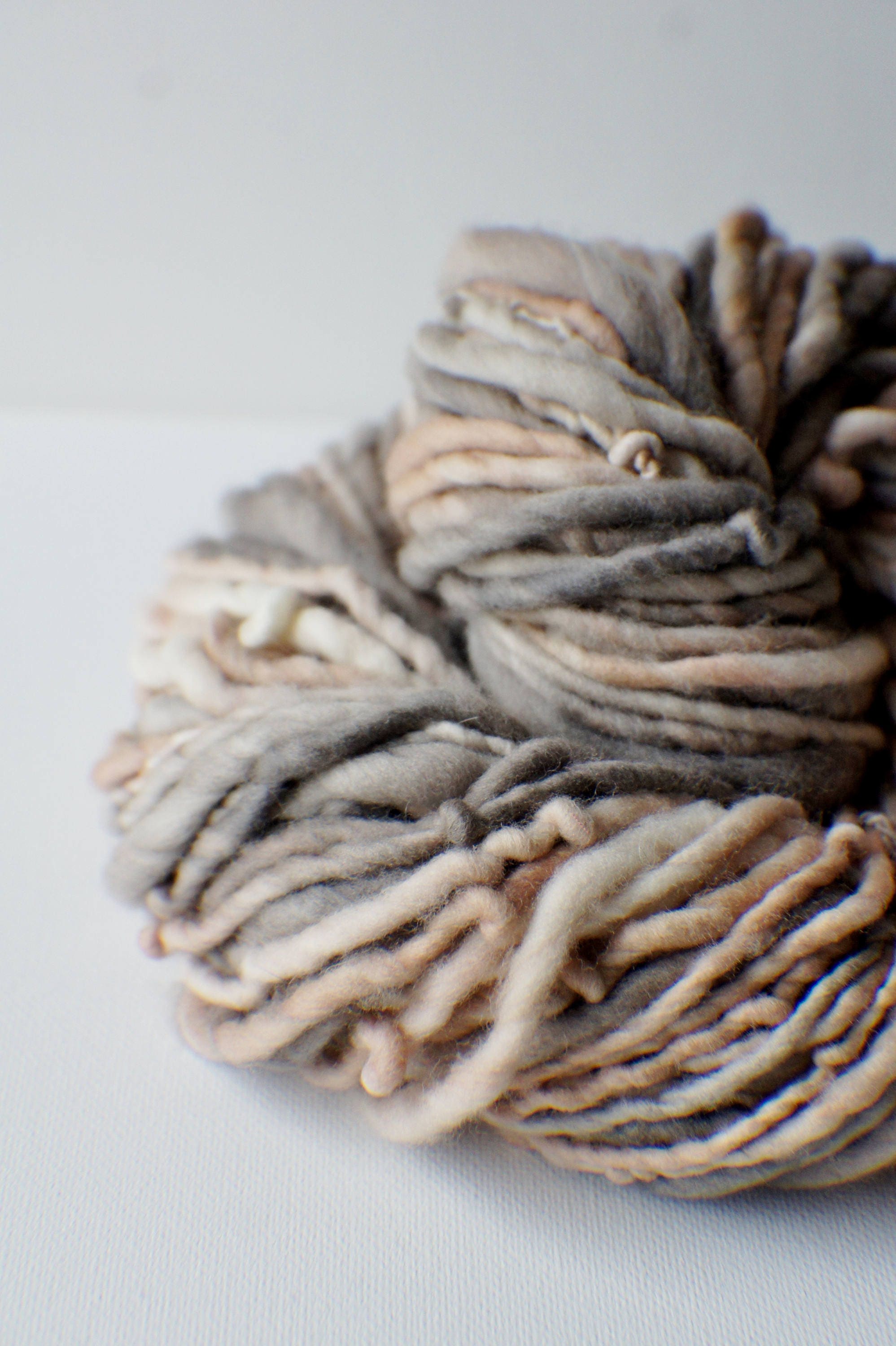 SALE Handspun Yarn Thick and Thin Yarn Merino Art Yarn Etsy