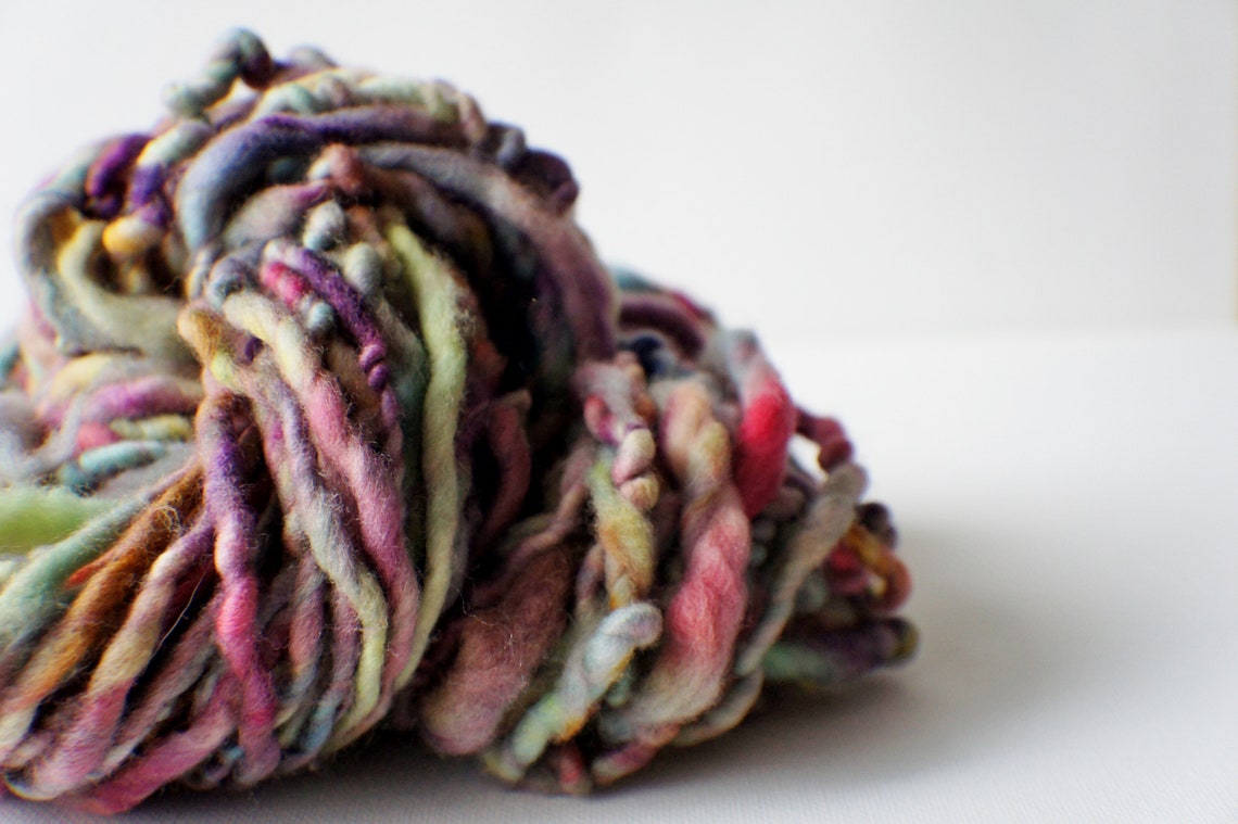 SALE Handspun YarnThick and Thin Yarn Merino Art Yarn Etsy