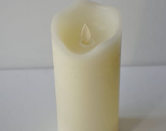 Ivory LED Pillar Candle: Moving Flame, Different Heights