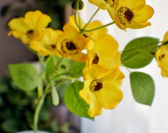 Yellow Cosmos Artificial Flower Stem: 20" Daisy for DIY Decor