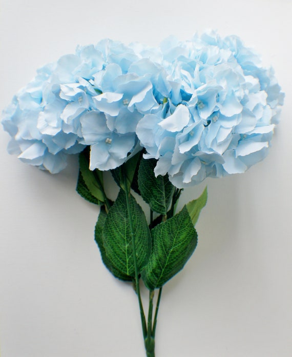 Light Blue Hydrangea Bunch Soft Blue Silk Artificial Flowers DIY Wedding Flowers Flower Crown Flowers Flower Crown Supplies Etsy UK