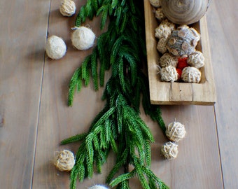 40" Fresh Touch Norfolk Pine Garland Christmas Greenery Winter Greens Holiday Artificial Evergreen Floral Supply Mantel Garland Table Runner