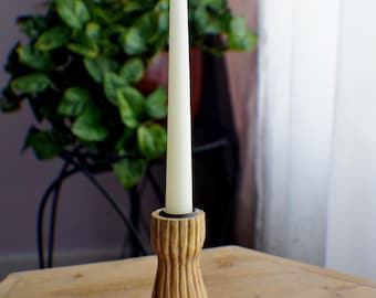 Wooden Taper Candle holder: Vintage Look  wooden candleholder