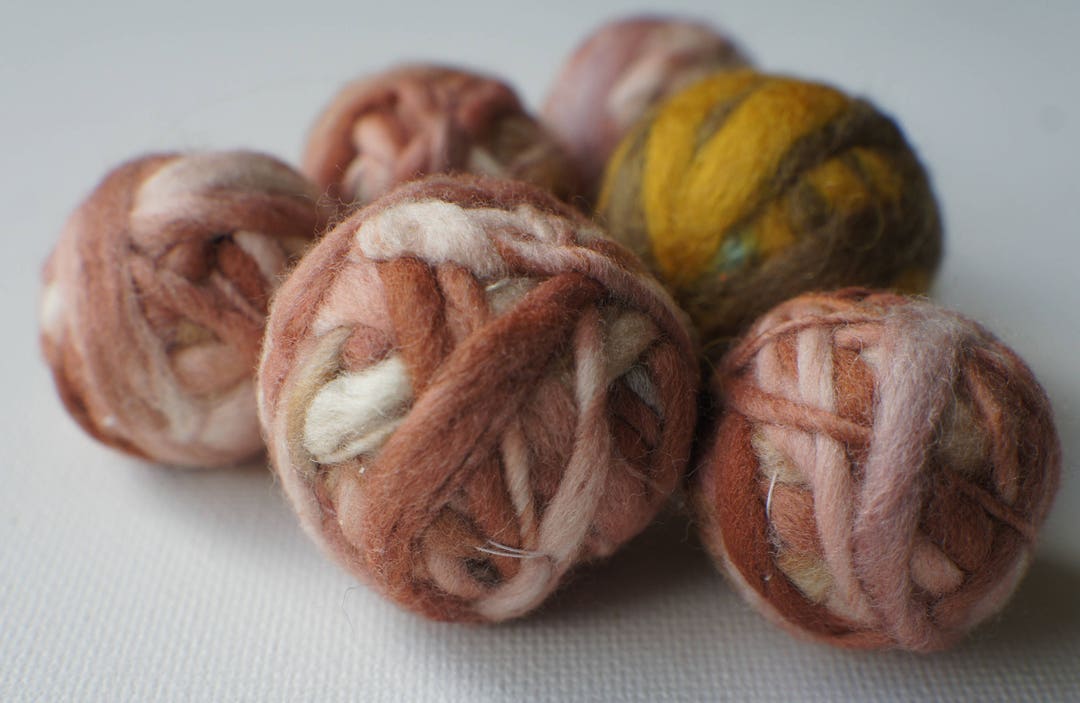 Felt Beads, Extra Large Beads, Red Shades Beads Beads, Felt Balls Felt