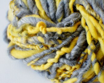 SALE: Bulky handspun yarn, Thick and Thin Yarn, Art Yarn, knitting supplies crochet supplies