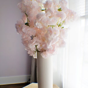 Elegant Silk Cherry Blossom Spray, Branches 21&#39;&#39; Tall, Japanese Sakura, Blush Pink, Wedding Flowers, Bouquet, Centerpieces, Arrangements