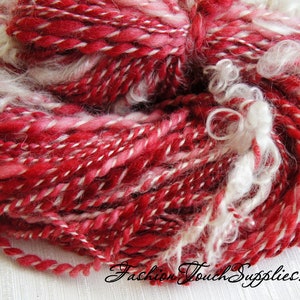 SALE: Handspun Yarn, Santa Merino Art Yarn, Thick and Thin Yarn, knitting supplies crochet supplies, thick n thin image 5