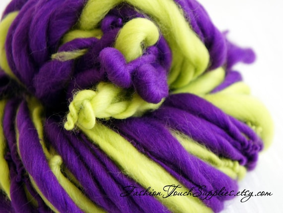 SALE: SUPER bulky Handspun yarn, Grapes, Super Bulky Thick and Thin Yarn, Art Yarn, knitting supplies crochet supplies