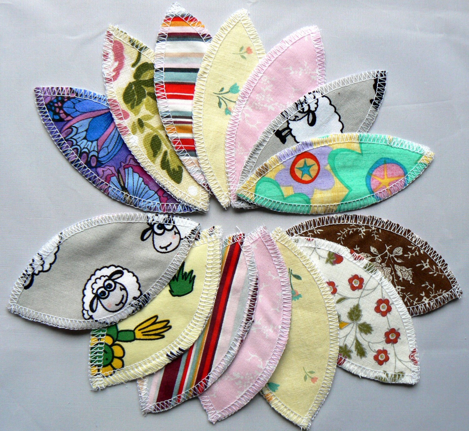 Interlabial pads ILP's cotton flannel various designs set Etsy