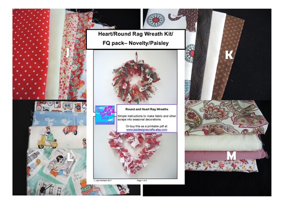 Feb Beginners Deal Retro Fun 4 Fat Qtr 5 Fabric Stack Or Rag Etsy