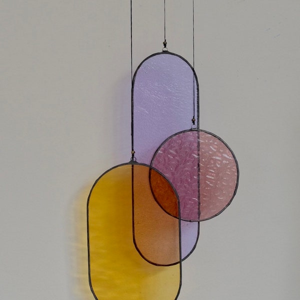 Formations Circa Stained Glass Sun Catcher Oval Window/Wall Hanging