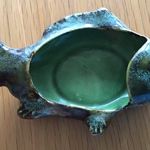 Superbe poterie Cobb Devon Mid-Century Moderne Bibelot Bocal À Poissons Rare Milieu Du Siècle