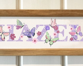 Butterfly Bedroom Door Sign