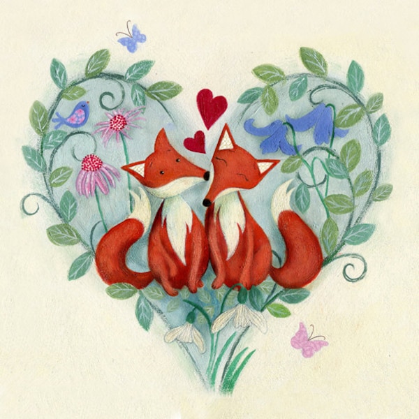 Foxy love - Unframed limited edition print