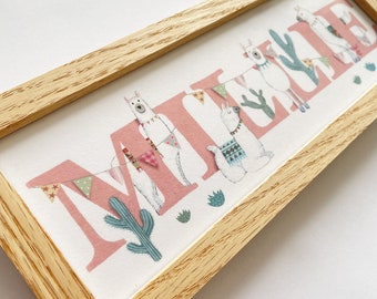 Llama / Alpaca Bedroom Door Plaque