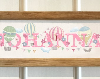 Hot Air Balloon Bedroom Door Sign