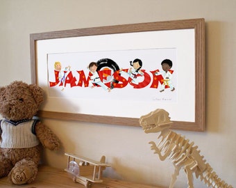 Karate Illustrated Name Print