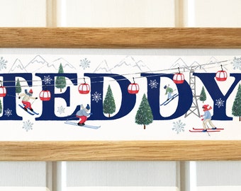 Ski Bedroom Door Sign