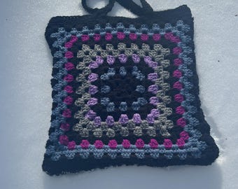 Jewel Tone Crochet Tote Bag (large)