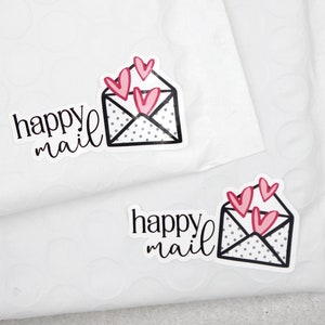 Pegatinas de correo feliz, pegatinas de agradecimiento, gracias por apoyar mi pequeña empresa, pegatina de agradecimiento para empresas, pequeña tienda, suministros de Etsy