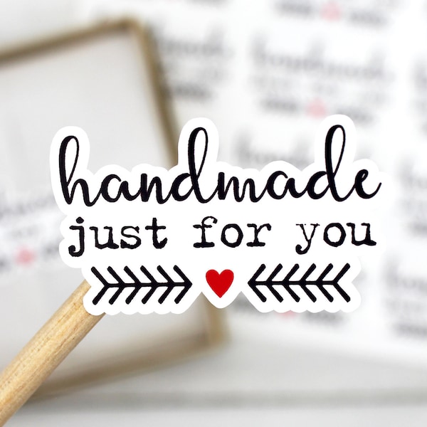 Handmade Just For You, Thank You Stickers Small Business, Handmade Gift Sticker, Handmade With Love Happy Mail, Thank You For Shopping Small