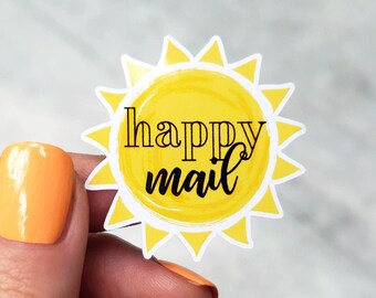 Sunshine Happy Mail Sticker, Shipping Sticker Mail Sticker, Sending Sunshine, Envelope Seal, Sun Sticker, Thank You For Shopping Small