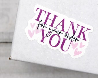 Thank You For Your Order Sticker, Thank You For Shopping Small, Small Business Labels, Etsy Shop Thank You Stickers