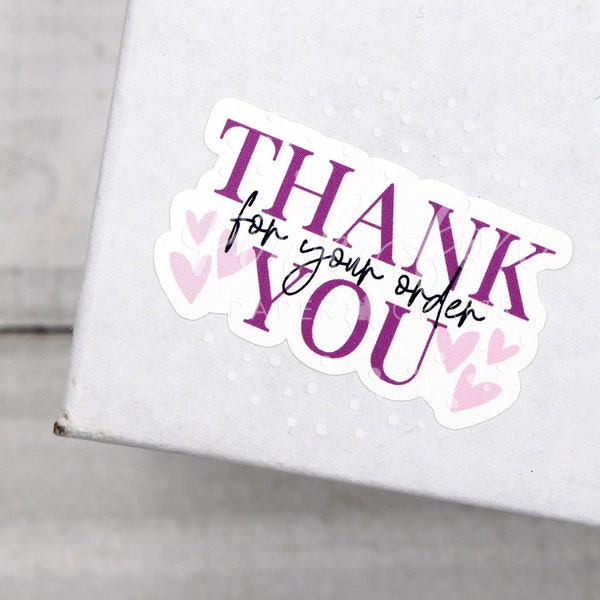 Thank You For Your Order Sticker, Thank You For Shopping Small, Small Business Labels, Etsy Shop Thank You Stickers