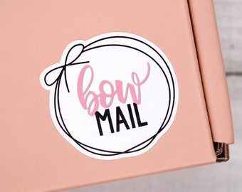 Bow Mail Stickers, Bow Life, Bow Maker, Custom Bow Sticker, Hair Bow Sticker, Happy Mail Stickers, Thank You Stickers, Packaging Stickers