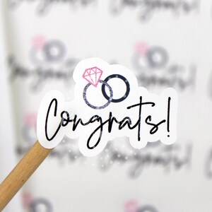 Congrats Stickers, Thanks For Shopping Small Packaging Stickers, Thanks for Supporting Small Business, Congratulations Wedding Engagement