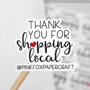 Sticker Merci d'avoir fait vos achats à proximité, Stickers de remerciement pour les petites entreprises, Merci de soutenir ma petite entreprise, Taguez-nous sur Instagram