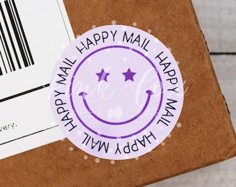 Happy Mail Smiley Face, Thank You Stickres, Small Business Stickers, Thank You For Supporting My Small Business Stickers, packaging stickers