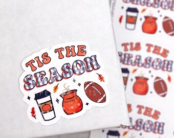 Tis the Season Stickers, Fall Happy Mail Stickers, Essential Oil, Candle, Wax Melt Business Sticker, Autumn Pumpkin Spice, Football Sticker