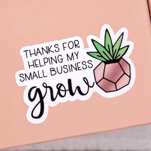 Stickers Merci d'avoir aidé ma petite entreprise à se développer, Happy Mail, Stickers d'expédition, Stickers de remerciement, Sticker Soutenir ma petite entreprise