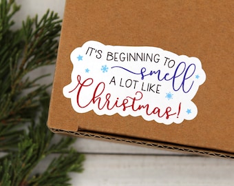 Empieza a oler mucho a pegatinas navideñas, correo feliz, pegatinas de aceites esenciales, cera de vela derretida, gracias por comprar en pequeñas cantidades.