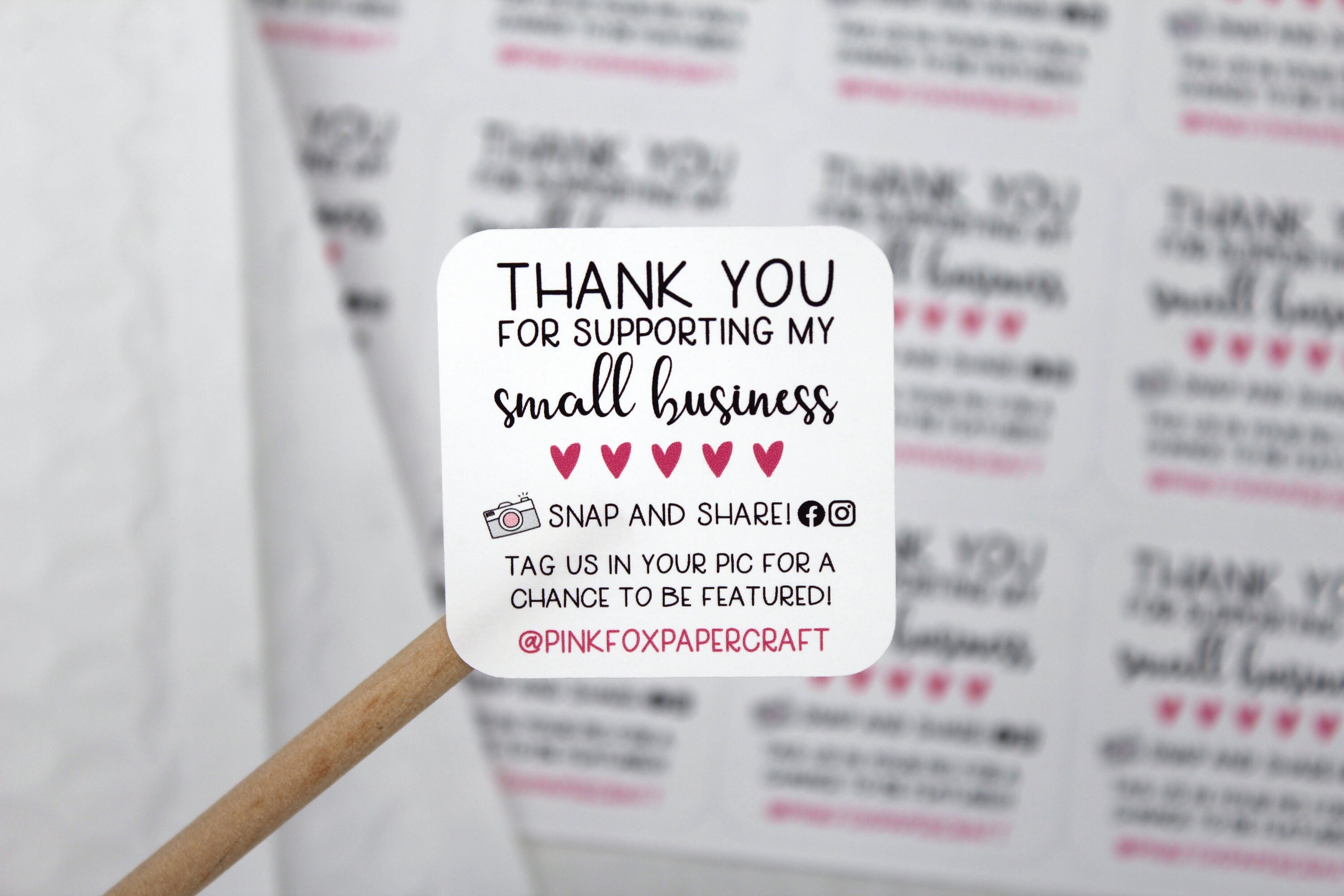 Thank You For Supporting My Small Business Stickers Snap And | Etsy