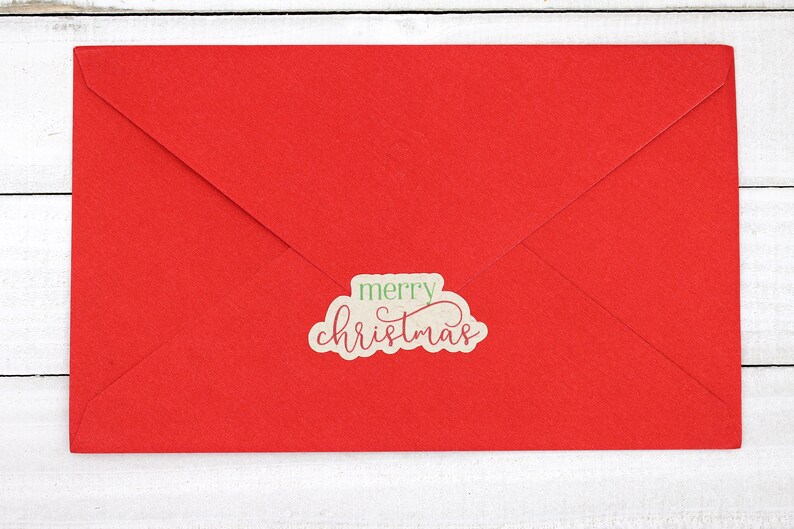 Frohe Weihnachten Aufkleber, Happy Mail Sticker, Weihnachtskarte Sticker, Weihnachten Small Business Geschenkverpackung, Etsy Small Shop Thank You Bild 2