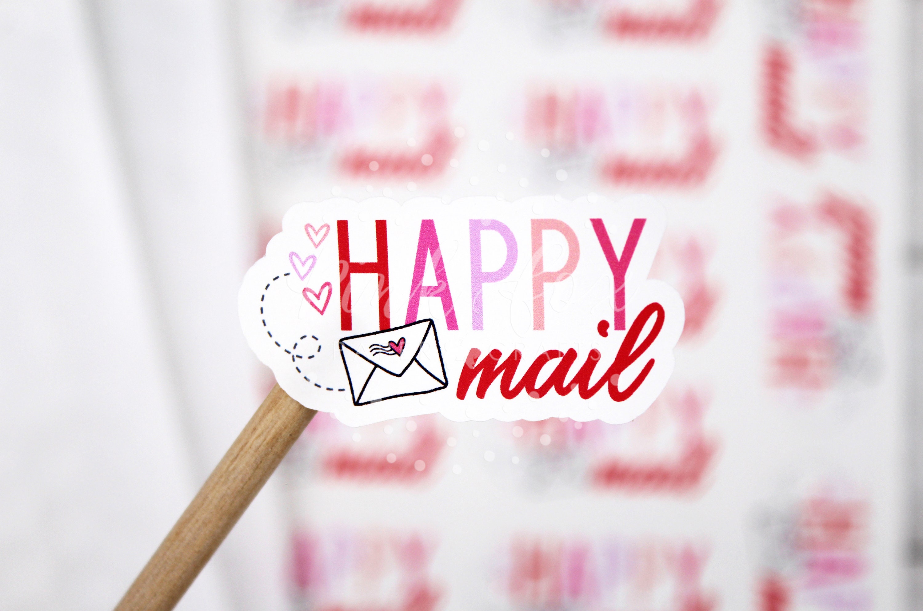 Sent Message Sticker Happy Mail Stickers, Sent With Love, Cute Hearts Mail Sticker, Thank ...