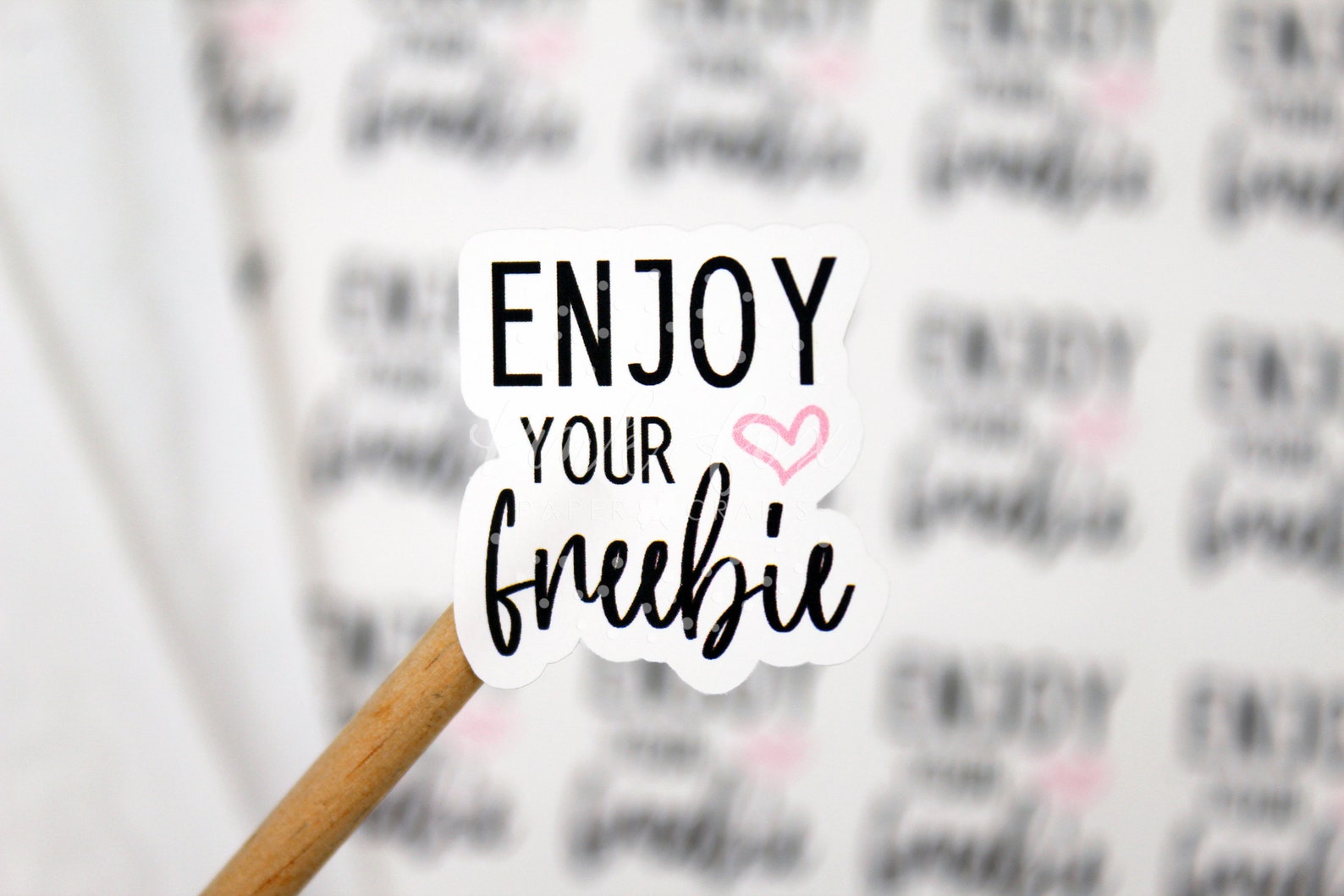 Enjoy Your Freebie Sticker Giveaway Winner Sticker She Won Etsy