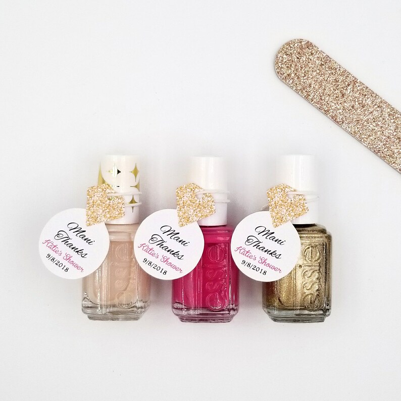 Personalized Nail Polish Favor Tags Mani Thanks Favor Tags - Etsy