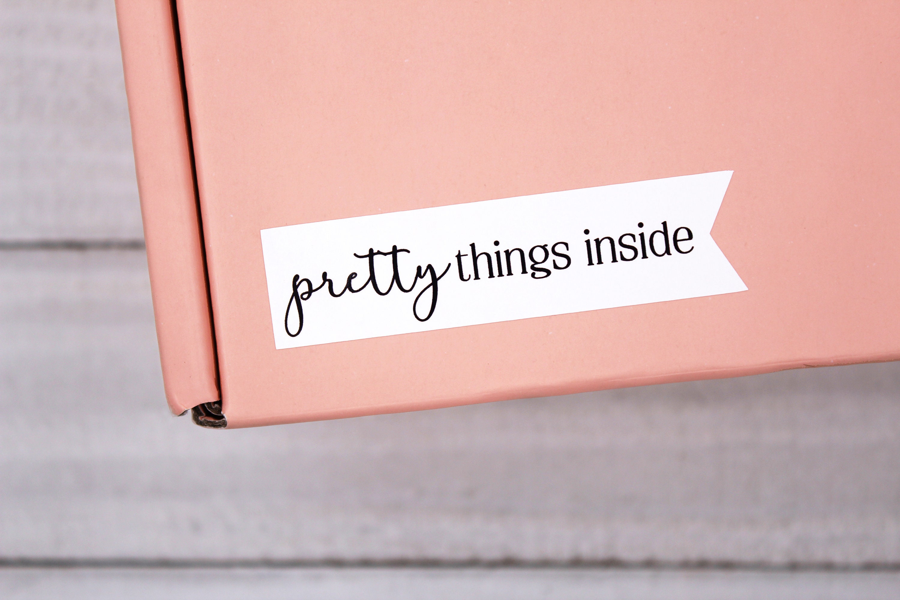 Pretty Things Inside Stickers, Happy Mail Flag Sticker, Thank You