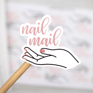 Nail Mail, Mani Mail, Small Business Stickers, Nail Wrap, Nail Polish, Happy Mail Stickers, Thank You For Shopping Small, Packaging Stickers