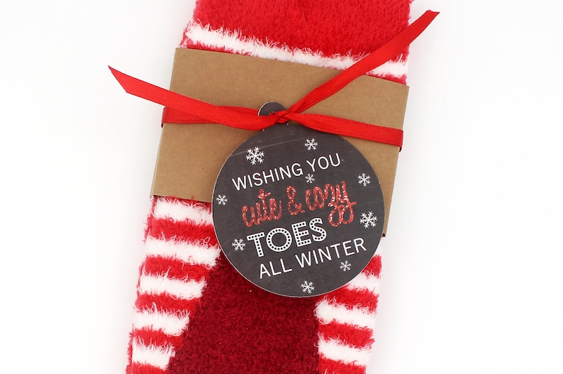 Christmas Sock Gift Tags and Nail Polish Tags Cute and Cozy Etsy