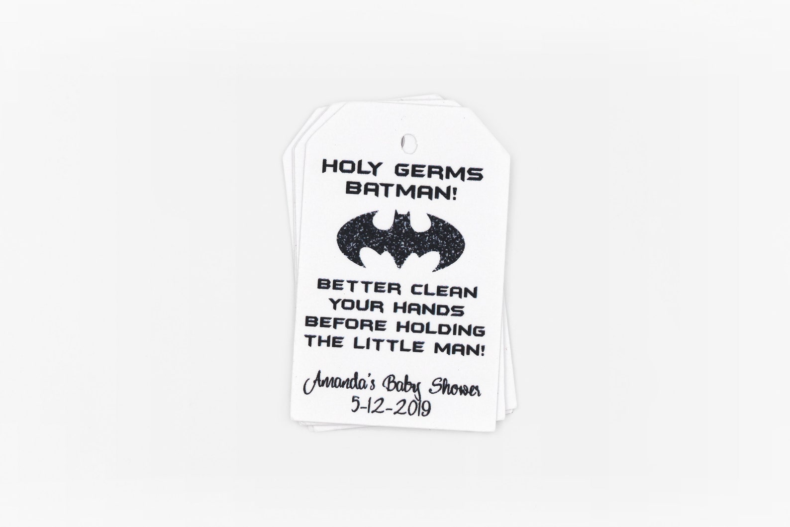 Batman Baby Shower Tag Superhero Batman Theme Baby Shower Etsy