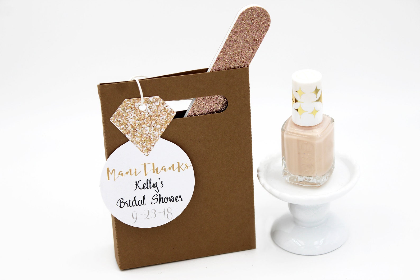 Nail Polish Favor Tags Mani Thanks Favor Tags Bridal Wedding Etsy