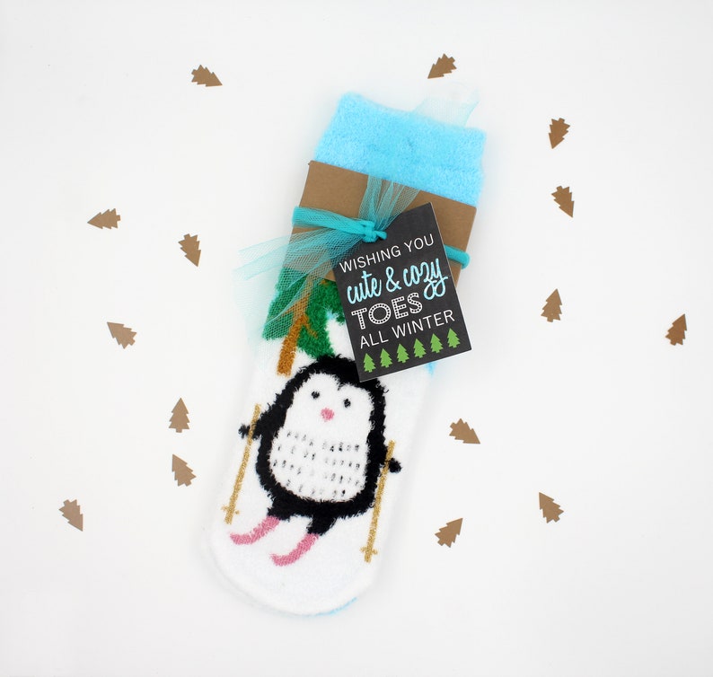 Christmas Sock Gift Tags and Nail Polish Tags Cute and Cozy Etsy