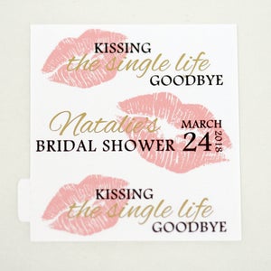 Lip Balm Kissing the Single Life Goodbye Favor Sticker, Custom ...