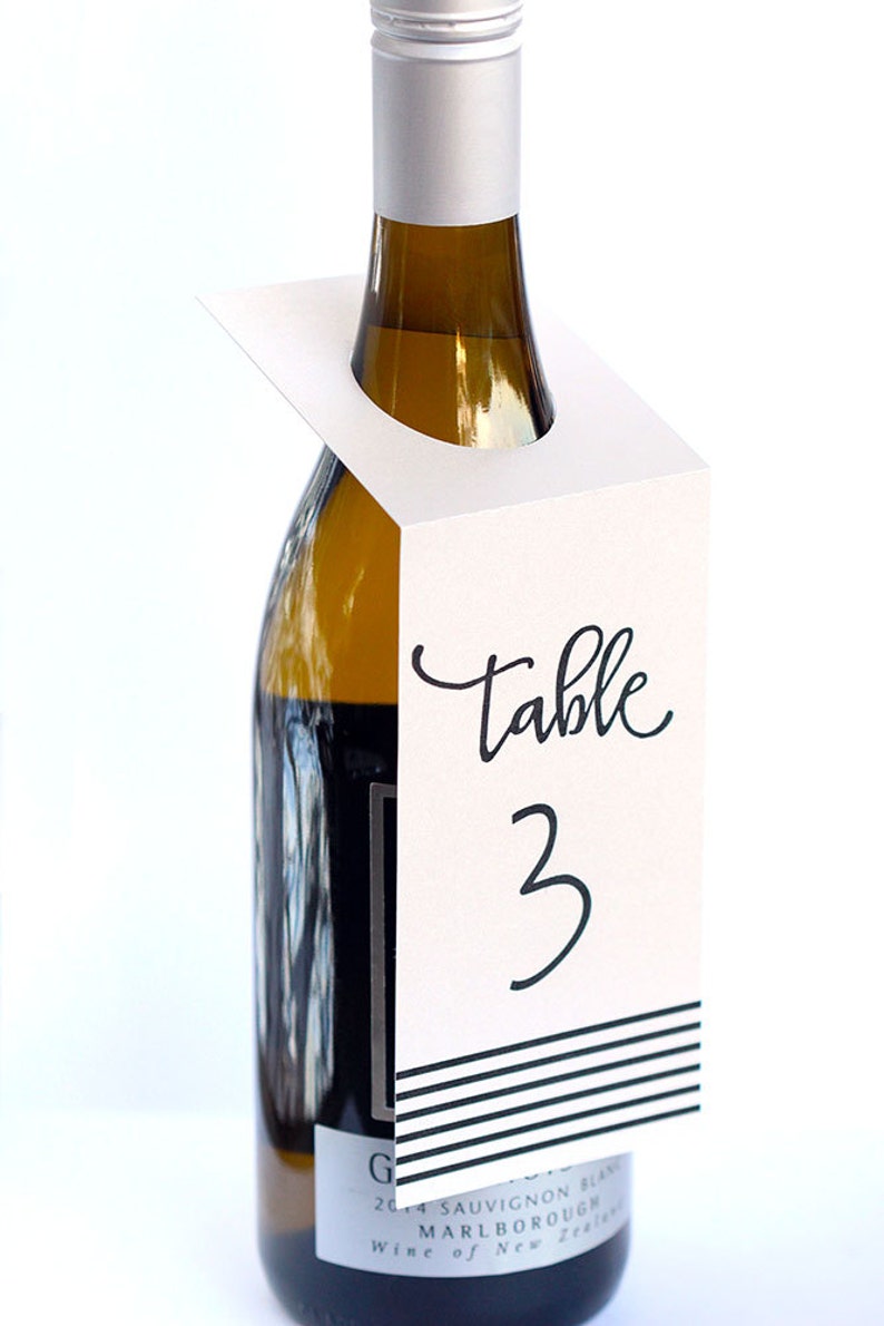 Wine Tag Table Numbers Wine Table Numbers Table Numbers Table Decor Modern Stripes Table Numbers Chic Table Numbers Table Number Signs