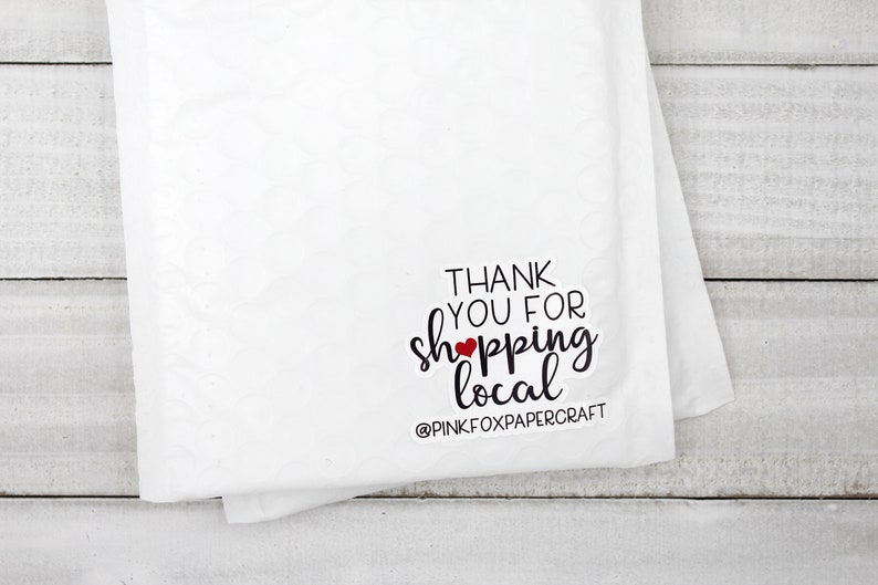 Thank You for Shopping Local Sticker Thank You Stickers for - Etsy